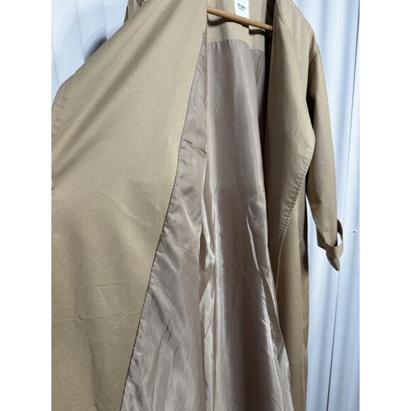 Beams Heart Buttonless Open Flowing Trench Coat In Wheat Fall Staple Size Small - Picture 4 of 8